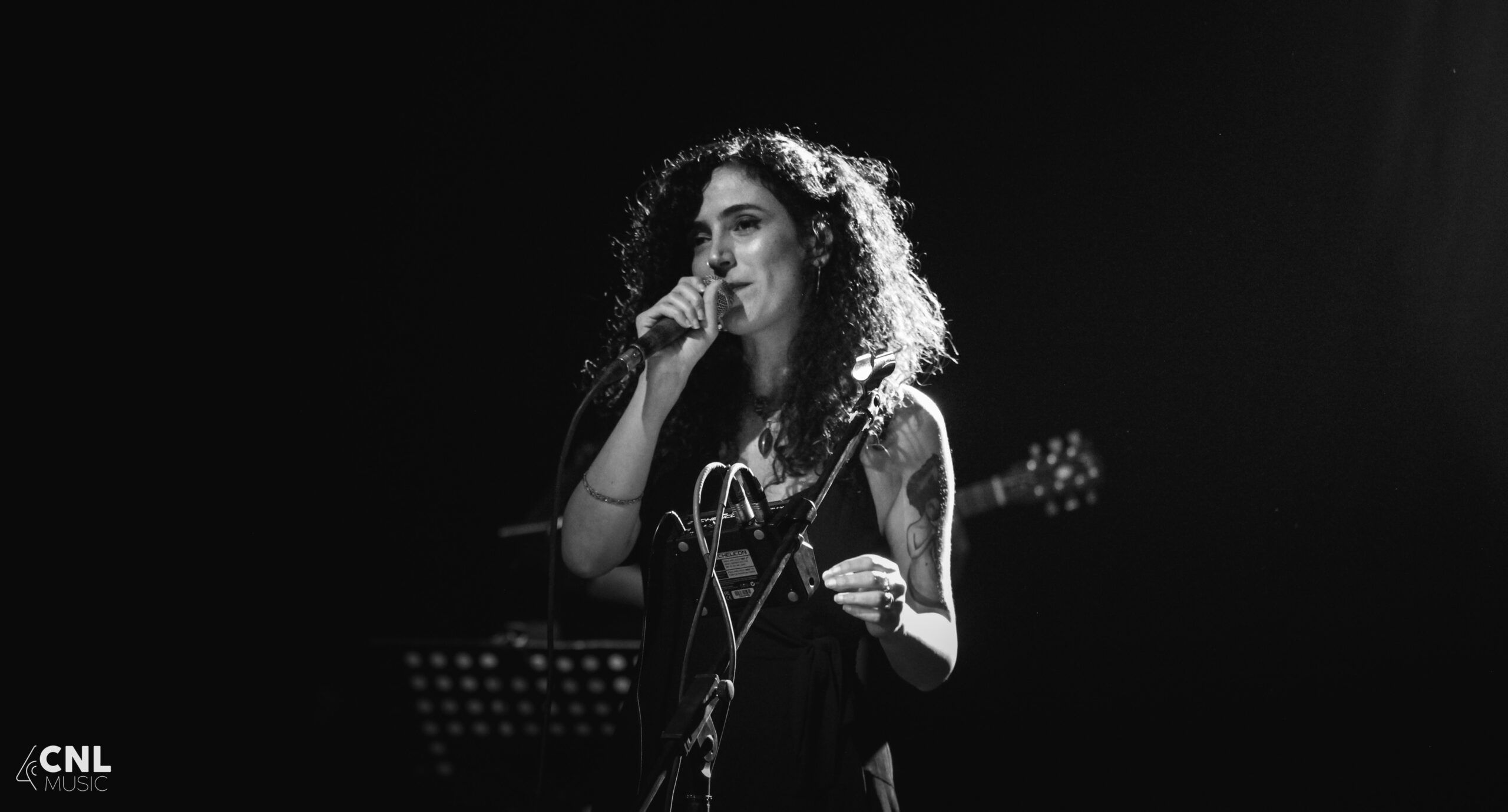 Ruba Shamshoum, vocalist and composer, in a candid moment